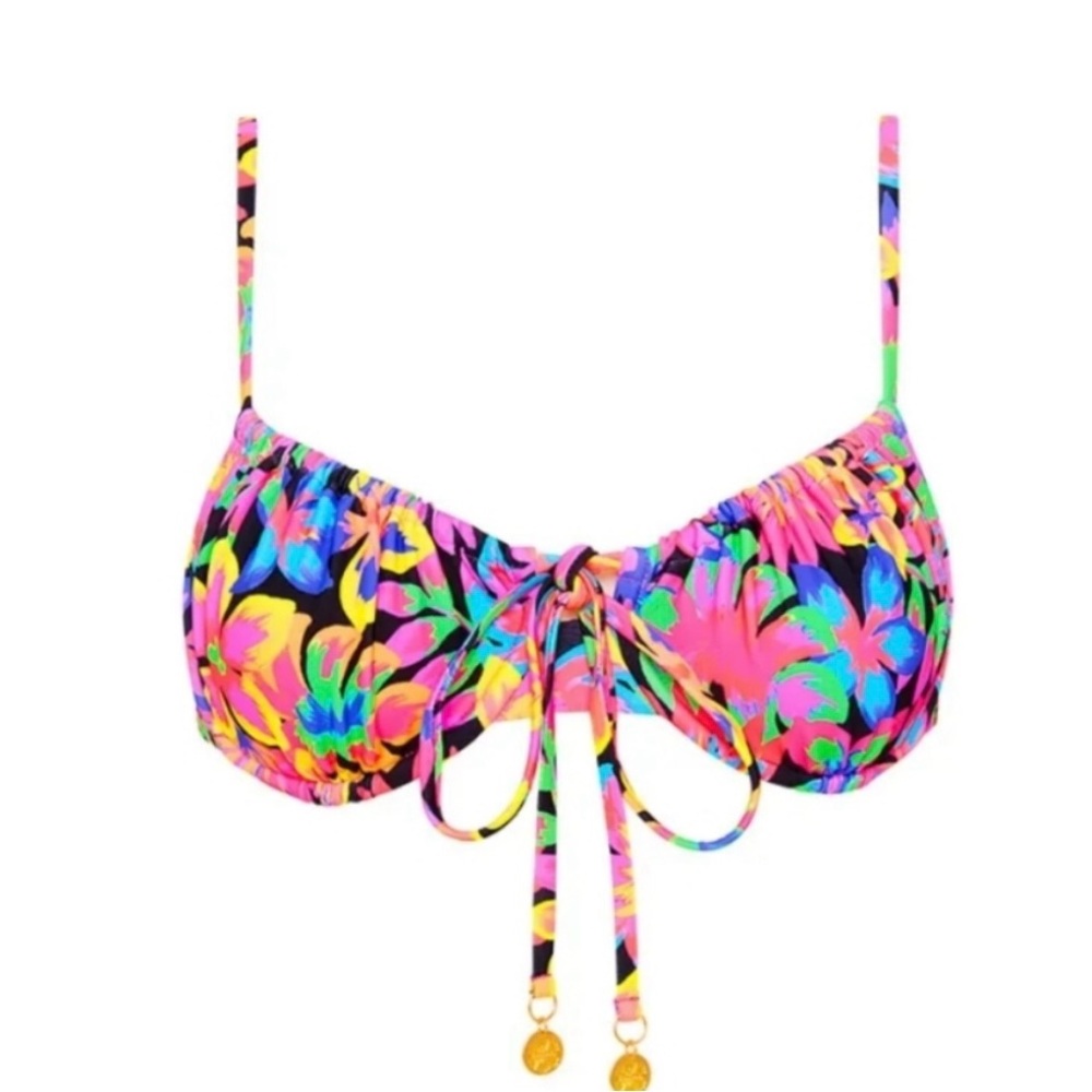 Colorful Floral Bikini Top